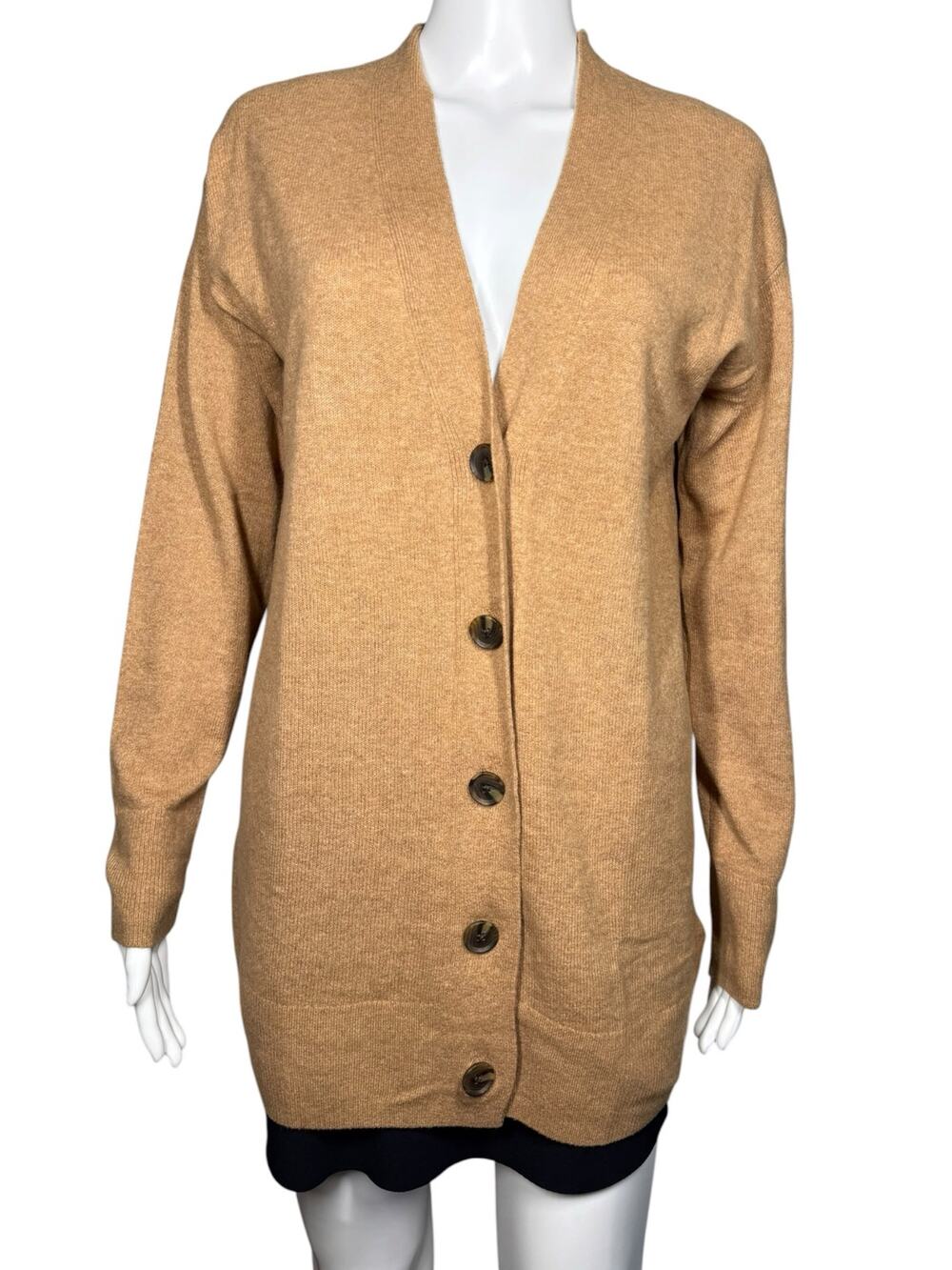 Gap Light Brown Long Button Front Cardigan Sweater Size Small NEW